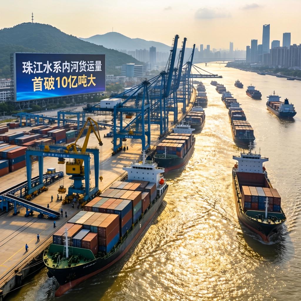 珠江水系内河货运量首破10亿吨大关 港口吞吐量呈两位数增幅