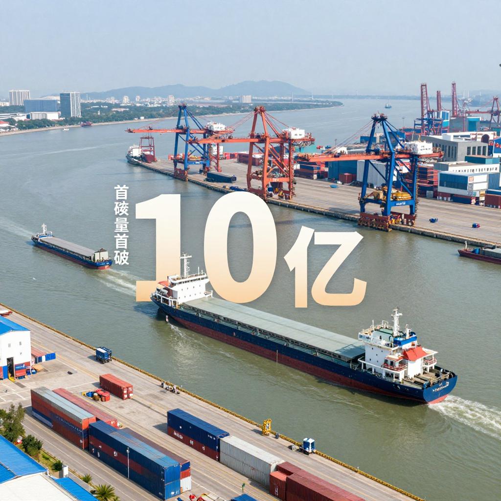 珠江水系内河货运量首破10亿吨大关 港口吞吐量呈两位数增幅