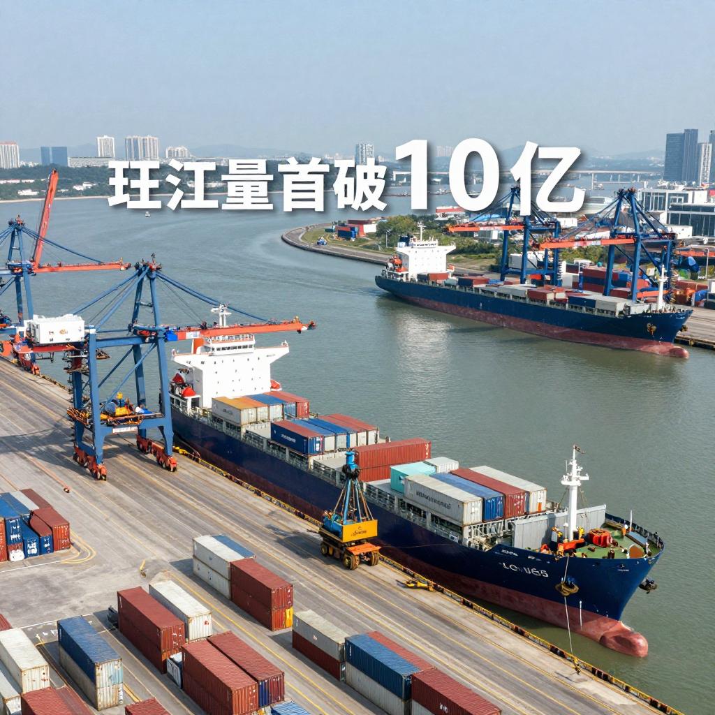 珠江水系内河货运量首破10亿吨大关 港口吞吐量呈两位数增幅