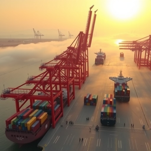 天津港一季度集装箱吞吐量378.2万TEU(图1) 天津港一季度集装箱吞吐量378.2万TEU(图1)