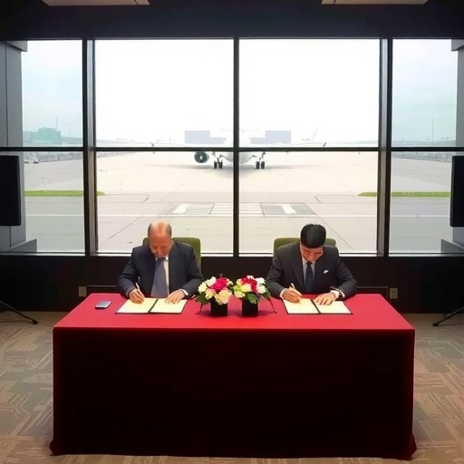 海口举行海口=巴黎货运包机合作协议签约仪式(图1)