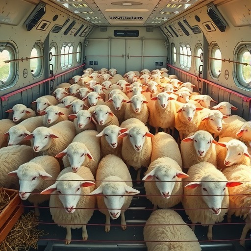 1585只进口种羊从澳大利亚墨尔本飞抵兰州(图1)