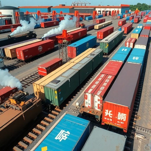 五一期间连云港中欧班列现高峰 2天完成开行8列435车(图1) 五一期间连云港中欧班列现高峰 2天完成开行8列435车(图1)