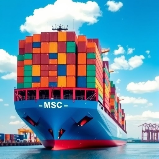 胡志明港迎有史以来*大集装箱船(图1)