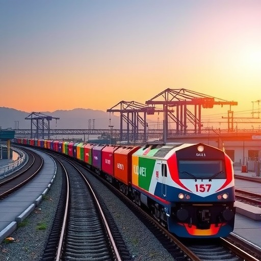 厦门迎来布达佩斯满载返程中欧班列(图1)