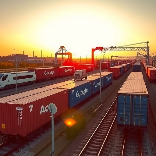 中国首票中欧班列集拼集运业务暨安智贸货物实单测试业务开行