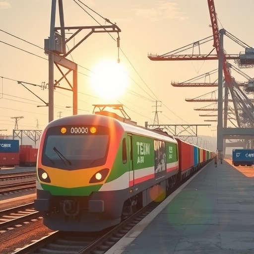 上合示范区发出跨境电商专列 实现中欧班列“开门红”(图1) 上合示范区发出跨境电商专列 实现中欧班列“开门红”(图1)