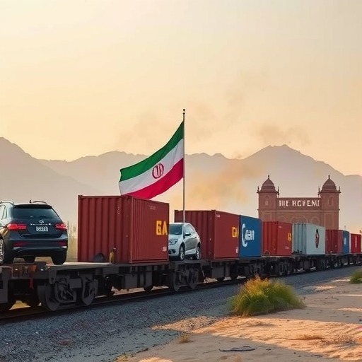 兰州至伊朗国际货运班列**:50集装箱汽车等货物出口西亚(图1)