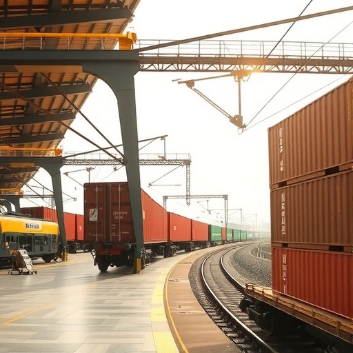 广东迎来首列进口中欧班列,千余吨白俄罗斯木材抵达东莞(图1)