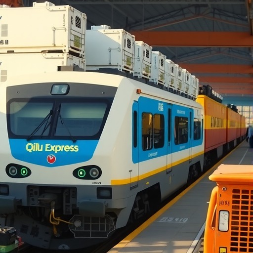 “齐鲁号”中欧班列济南冷链专列首 发