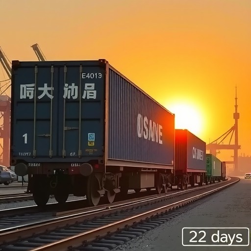 历时22天，460吨进博展品坐中欧班列抵沪(图1)