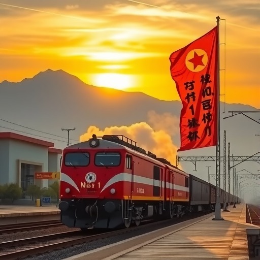 “天马号”武威南-格鲁吉亚中欧班列**仪式在甘肃武威举行