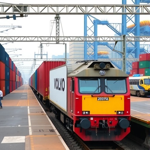 中欧班列(武汉)沃尔沃整车进口专列顺利发车