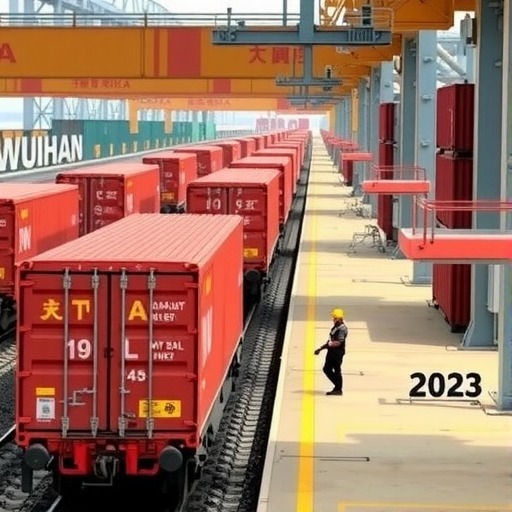 武汉中欧班列2023年发运1005列 计82492TEU(图1)