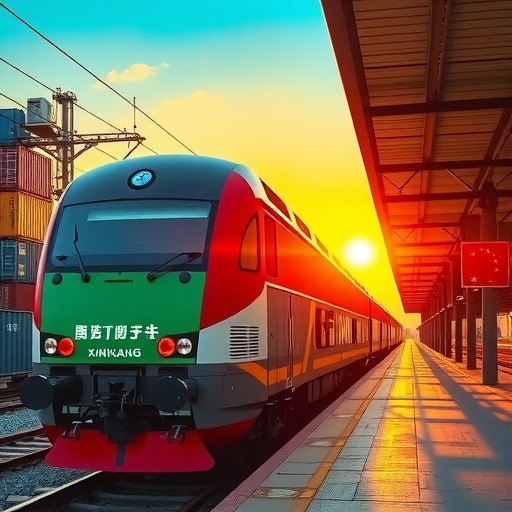 中欧班列（新乡号）图定班列首 发