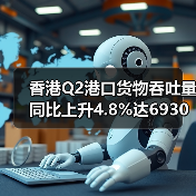 香港Q2港口货物吞吐量同比上升4.8%达6930万公吨 香港Q2港口货物吞吐量同比上升4.8%达6930万公吨