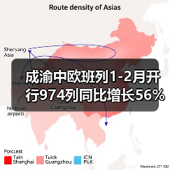 成渝中欧班列1-2月开行974列同比增长56%
