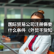 国际贸易公司注册需要什么条件（外贸干货知识分享）（图1）