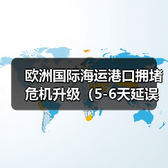欧洲国际海运港口拥堵危机升级（5-6天延误成常态，形势持续恶化）