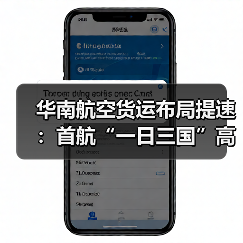 华南航空货运布局提速：首航“一日三国”高效货运新路径（图1）